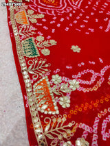By Bandhani Saree With Wedding wear