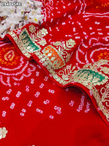 By Bandhani Saree With Wedding wear