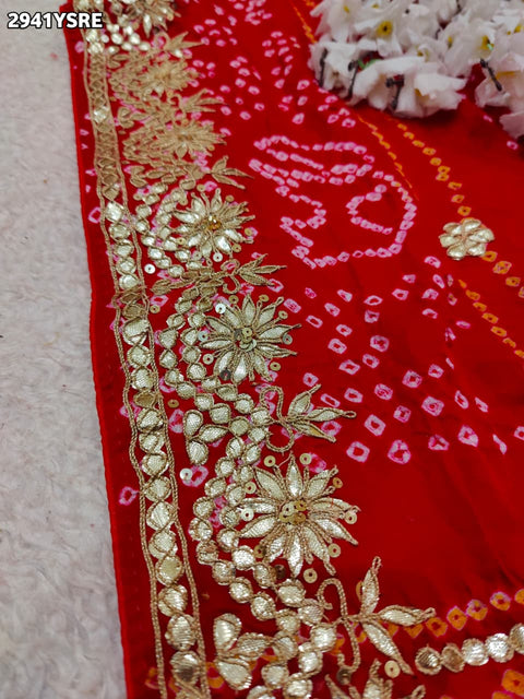 By Bandhani Saree With Wedding Wear 