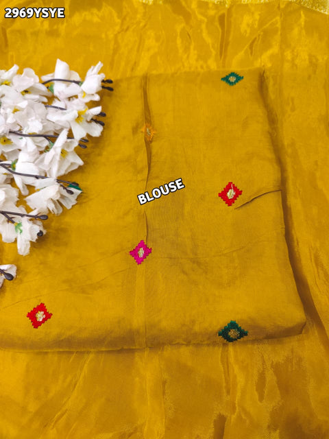 KcPc New Festive HO Silk Patola Saree with Traditional Kashida Work ANT