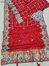 By Bandhani Saree With Traditional Gotapatti Work