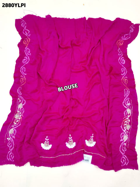 KcPc New Festive Gaji Silk Lehenga Bandhani Style with Cutdana Detailing  BTU