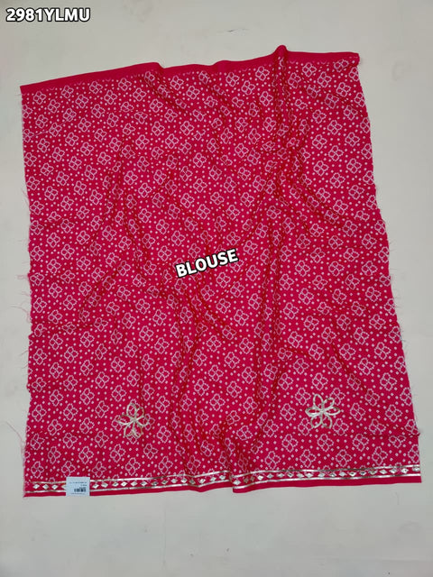 KcPc New Festive Crepe Silk Bandhani Lehenga with Handcrafted Gotapatti Detailing  SFS