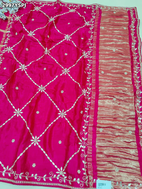 KcPc New Pure Modal Silk Gharchola Saree with Elegant Gota Patti Work  AMT