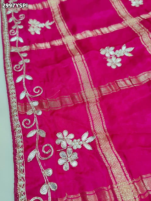 KcPc New Pure Modal Silk Gharchola Saree with Elegant Gota Patti Work  AMT