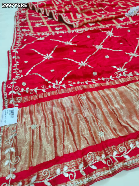 KcPc New Festive Modal Silk Saree with Classic Gharchola Pattern and Gota Patti Embellishments  AMT