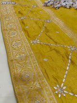 KcPc New Pure Russian Silk Saree with Kasab Sequence Aari Handwork Perfect for Festive WearAMT