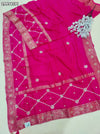 KcPc New Premium Pure Russian Silk Saree with Handcrafted Kasab Sequin Aari WorkAMT