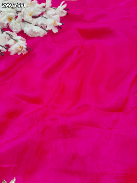 KcPc New Premium Pure Russian Silk Saree with Handcrafted Kasab Sequin Aari Work  AMT