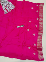 KcPc New Premium Pure Russian Silk Saree with Handcrafted Kasab Sequin Aari WorkAMT