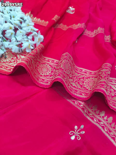 KcPc New Festive Pure Russian Silk Saree with Exquisite Cutdana Aari Embroidery  AMT