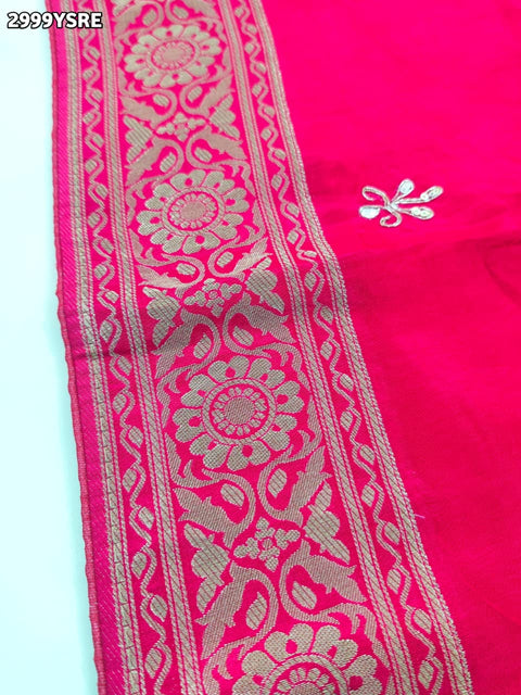 KcPc New Festive Pure Russian Silk Saree with Exquisite Cutdana Aari Embroidery  AMT
