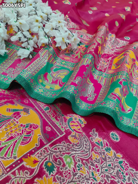 KcPc New Banarasi Silk Saree with Kalamkari Style Design Perfect for Festive Wear  DC