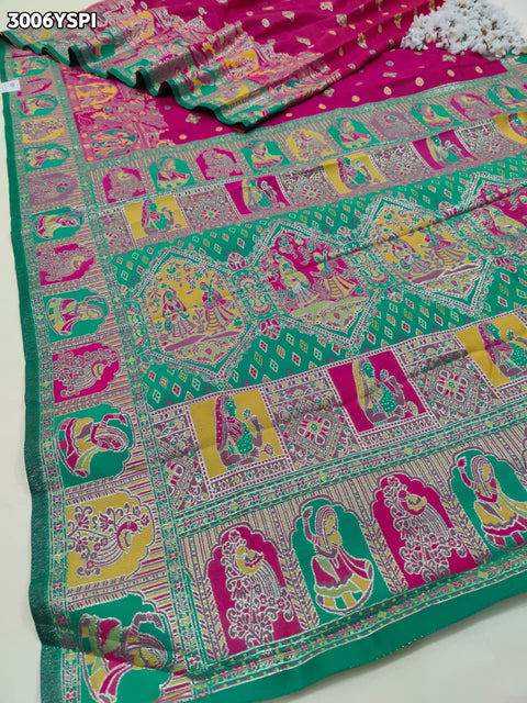 KcPc New Banarasi Silk Saree with Kalamkari Style Design Perfect for Festive Wear  DC