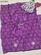 By Bandhani Saree With Gota Patti Border