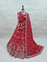 KcPc New Beautiful Pure gajji silk Lehenga Set With Gotapatti Handwork SATISH