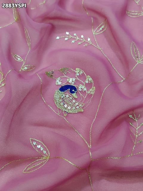 KcPc New Traditional Chiffon Saree with Exquisite Aari Tari Work and Elegant Design  JAY