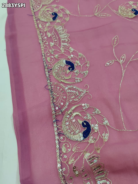 KcPc New Traditional Chiffon Saree with Exquisite Aari Tari Work and Elegant Design  JAY