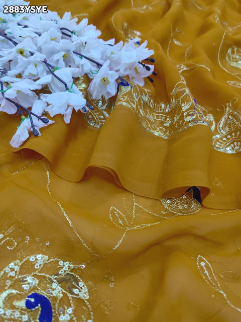 KcPc New Chiffon Elegance Designer Style Saree with Aari Tari Detailing  JAY