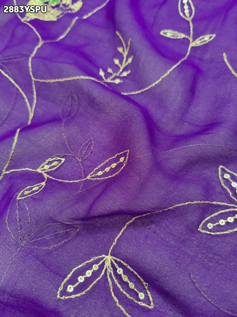 KcPc New Elegant Chiffon Saree with Aari Tari Handwork Designer Traditional Wear  JAY