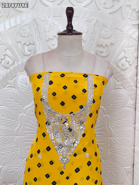 KcPc New Traditional Bandhani Charm Crepe Silk Suit with Dupatta  RSAF