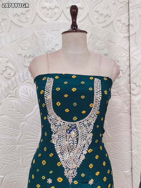 KcPc New Royal Bandhani Crepe Silk Suit with Gota Patti Detailing  RSAF