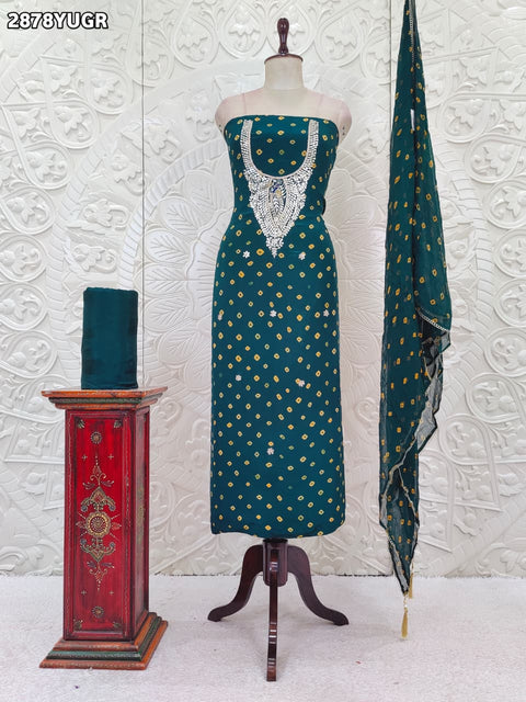 KcPc New Royal Bandhani Crepe Silk Suit with Gota Patti Detailing  RSAF