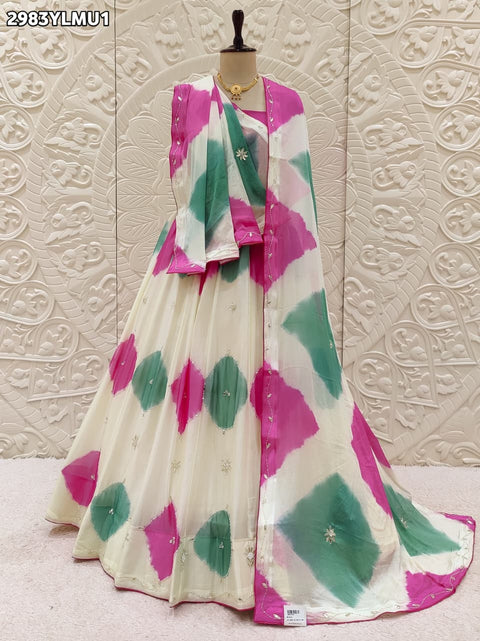 By Shibori Lehenga With Festive Wear