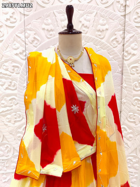 By Shibori Lehenga With Festive Wear