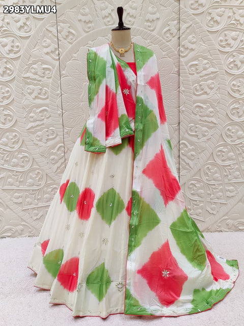 By Shibori Lehenga With Festive Wear