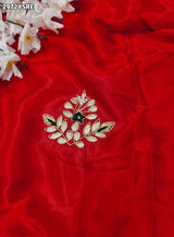 By Traditional Saree With Cutdana zardozi work