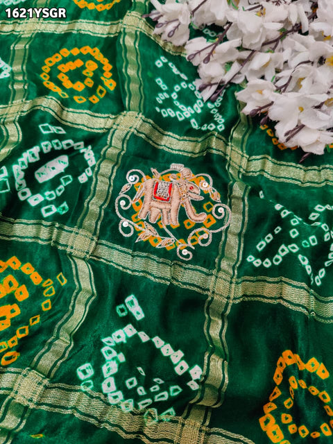 By Gharchola Bandhani Saree