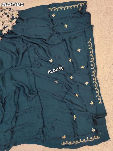 By Traditional Saree With Cutdana zardozi work