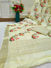 By Zari border Saree With Festive Wear