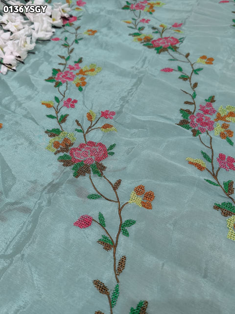 By Zari border Saree With Festive Wear