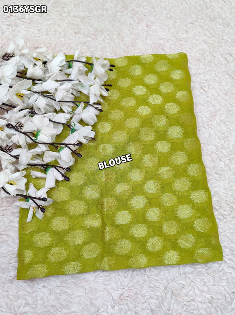 By Zari border Saree With Festive Wear