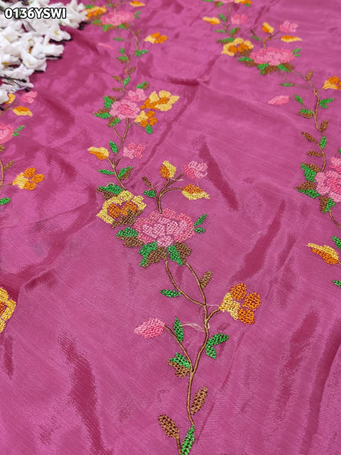 By Zari border Saree With Festive Wear