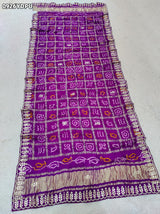 By Bandhani Saree With Traditional Wear