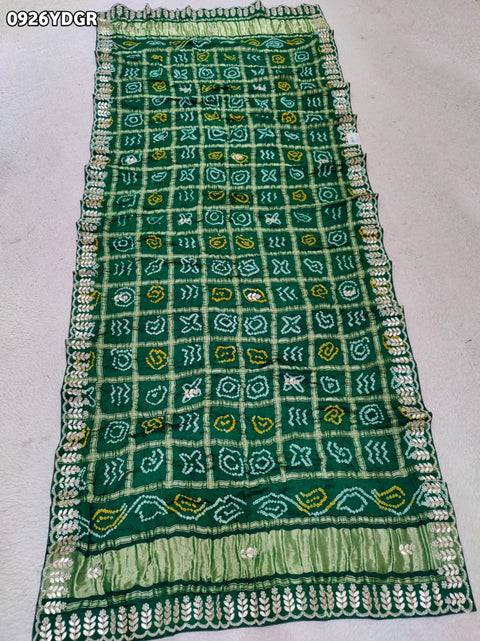 By Bandhani Saree With Traditional Wear
