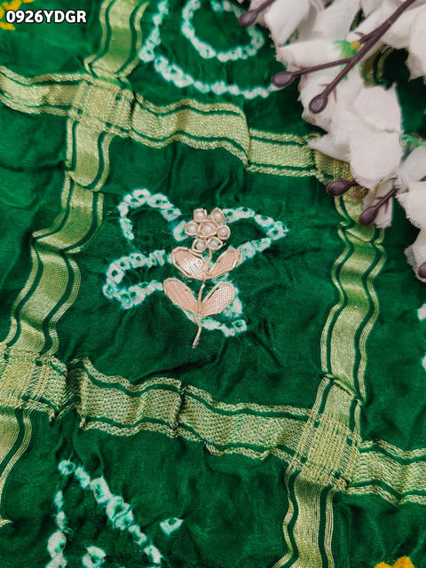 By Bandhani Saree With Traditional Wear