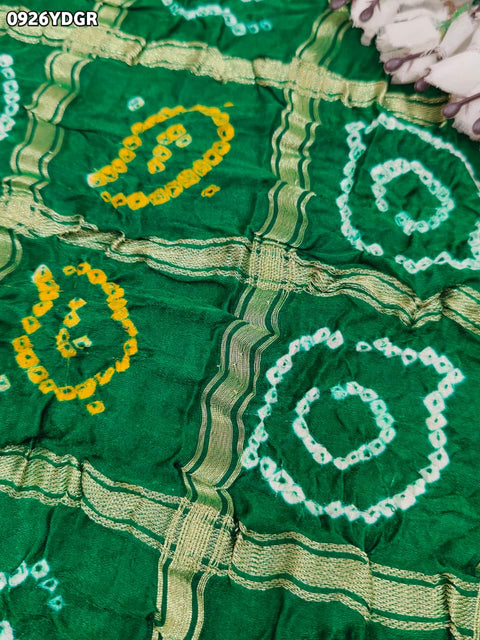 By Bandhani Saree With Traditional Wear