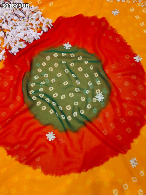By Bandhani Saree With Festive Wear