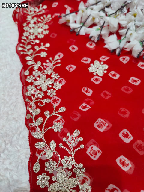 By Bandhani Saree With Festive Wear
