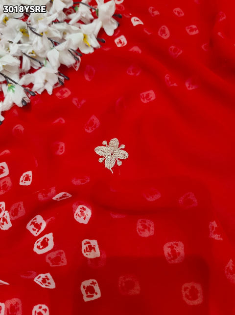 By Bandhani Saree With Festive Wear