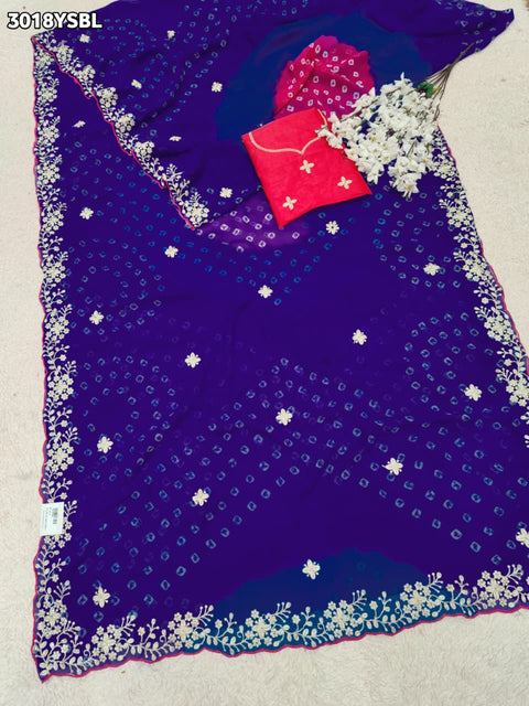 By Bandhani Saree With Festive Wear