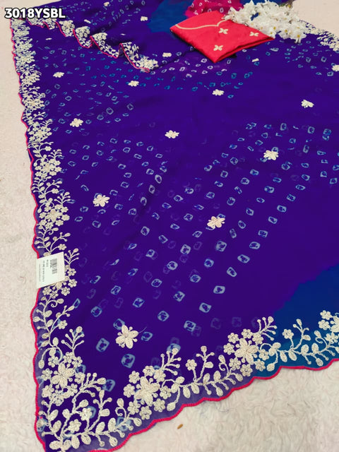 By Bandhani Saree With Festive Wear