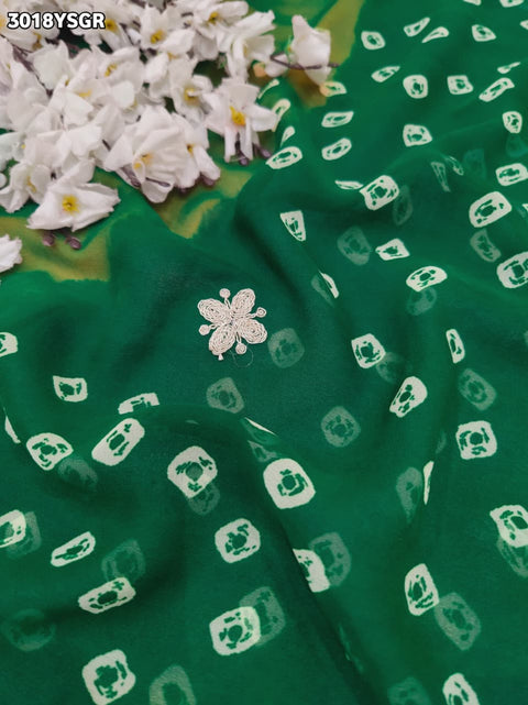 By Bandhani Saree With Festive Wear