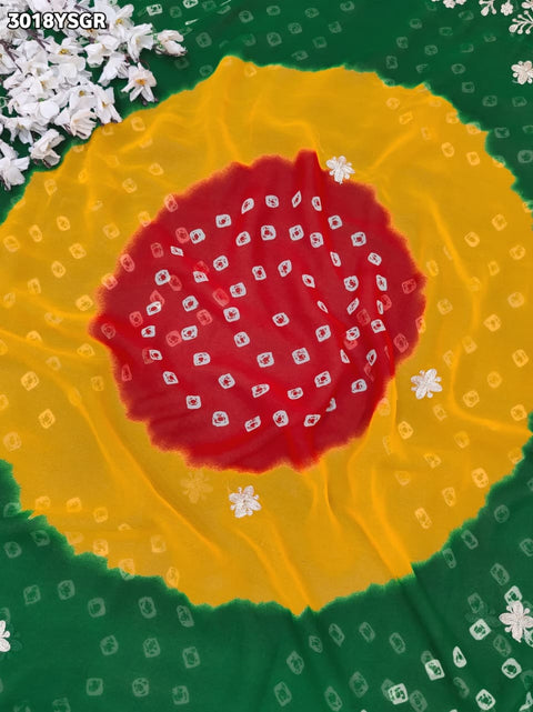 By Bandhani Saree With Festive Wear