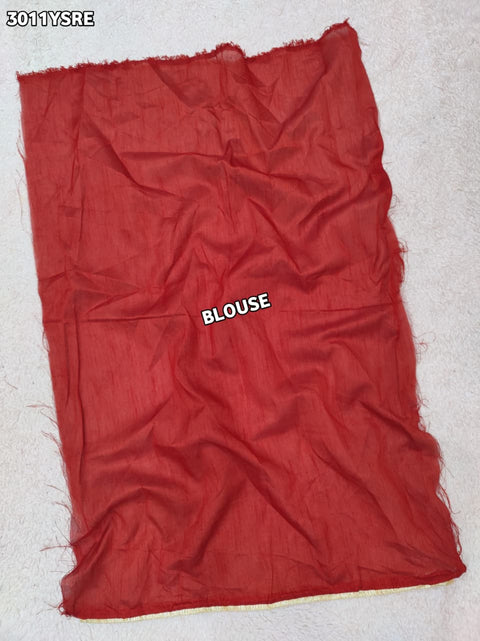 Red embroidered fabric with gold patterns  Vichitra Silk Bandhani Saree  