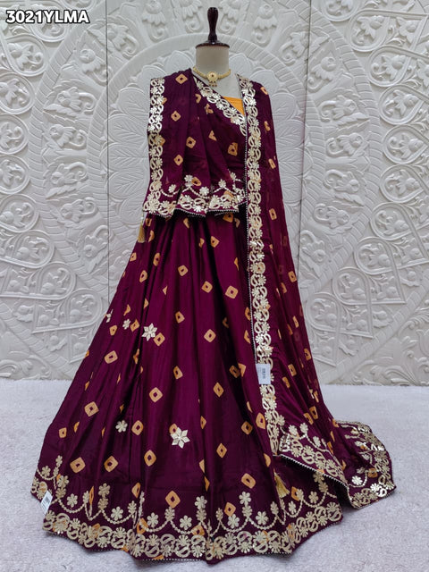 By Bandhani Lehenga With Festive Wear
